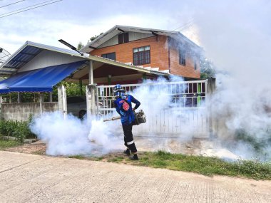 Denque humma koruması, SRRT ekibi sivrisinekleri temizler bıyıkları temizler, 11 Şubat 2024, Buriram Tayland.