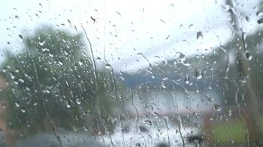 Raindrops on Glass | Calm Rainy Window Ambience Rain Streaming Down Window