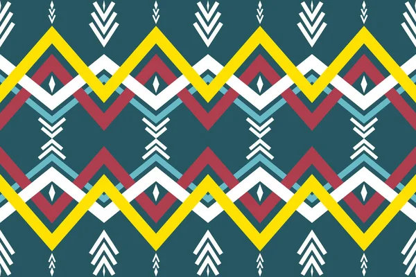 Traditional Ethnic Geometric Fabric Seamless Pattern Background Wallpaper Fabric Pattern — Stock Vector