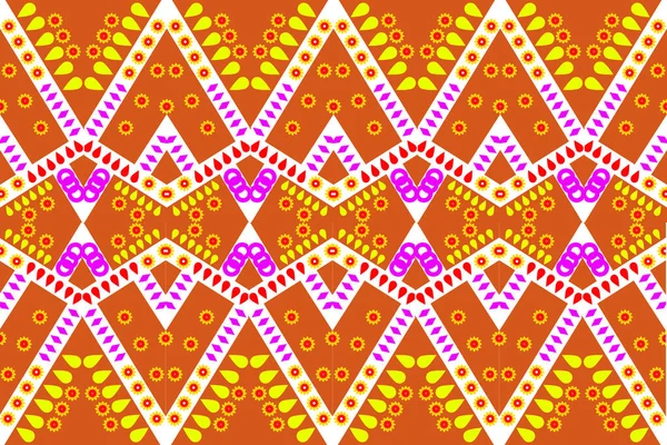 Tradiční Etnické Geometrické Tkaniny Bezešvé Vzor — Stock fotografie