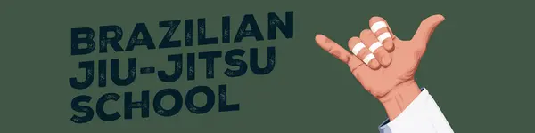 Brezilya Jiu Jitsu bayrağı. BJJ afiş tasarımı.