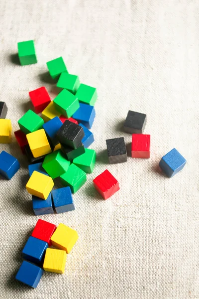 Cubos Brillantes Para Niños Cubos Madera Para Niños Cubos Colores —  Fotos de Stock
