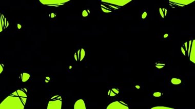 Yeşil ekranda siyah yapışkan bir maddeyle doldurma animasyonu. Soyut mürekkeple video geçiş. Şekil değiştiren bir uzaylı yaratığın saldırısı fikri. Alfa kanallı 4k stok video.