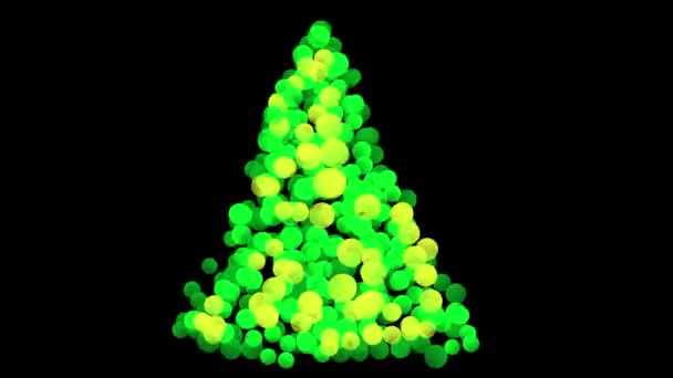 화면에 색깔의 이그려져 보케에 빛나는 크리스마스 크리스마스 애니메이션 장식에 비디오 — 비디오