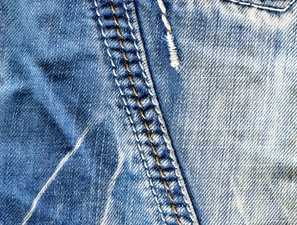 Jeans Stof Textuur Hoge Kwaliteit Stockfoto Verbinding Van Vezels Van — Stockfoto