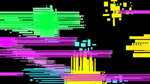 Неисправный Интерфейс Глюками Замороженными Розовыми Зелеными Голубыми Пикселями Эффект Сбоя — стоковый вектор