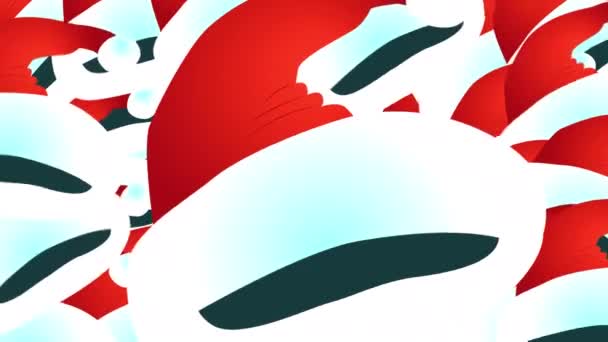 フェスティバルレッドキャップ緑の画面上のクリスマスの遷移 新年のクリップ内のフレーム交換のストックアニメーション ストック4Kビデオキャップのサンタクロースとともにアルファチャンネル — ストック動画
