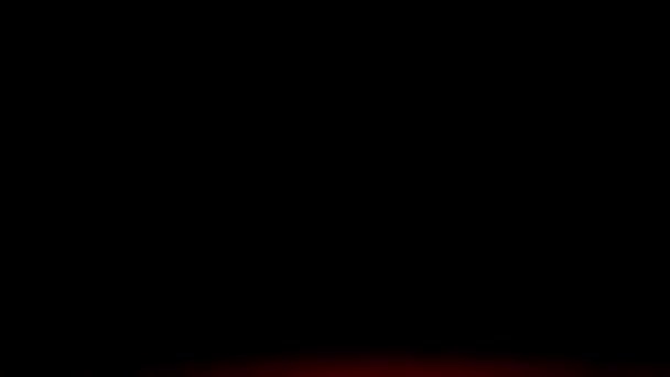 Мерцающие Цвета Пленки Черном Экране Эффект Ретро Света Размытием Красный — стоковое видео