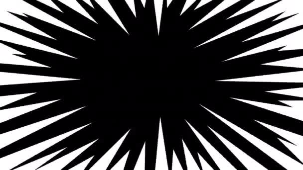 Alarm Animation White Dynamic Lines Black Screen Concept Speed Anger — Stockvideo