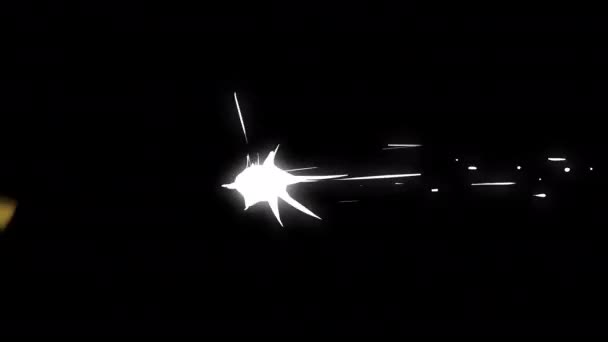 Maschinengewehrfeuer Mit Umherfliegenden Granatenhülsen Animation Des Aktiven Schießens Aus Gewehrwaffen — Stockvideo