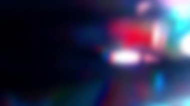 Siyah arkaplanda bulanık gökkuşağı renklerine sahip soyut bir arkaplan. Holografik efekt ve metin için boşluk içeren soyut uzun video. 4k cinsinden üretim ve doğallık kavramı..