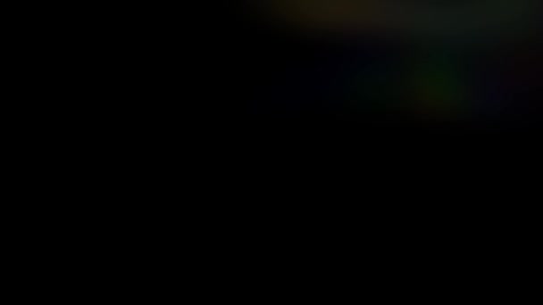 Multicolored Blurred Glows Black Background Abstraction Broken Prism Overlay Clip — Vídeo de Stock