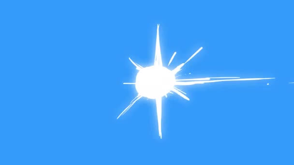 Flash Energia Uno Schermo Blu Animazione Con Concetto Tiro Armi — Video Stock