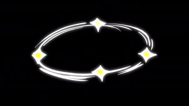 Létající Hvězdy Přidat Přes Hlavu Účinek Závratě Ztráty Vědomí Šoku — Stock video