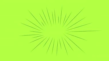 Dynamic black lines on a green screen. Stroke pulsation animation. Concept with voltage and torque dynamics of 4k.