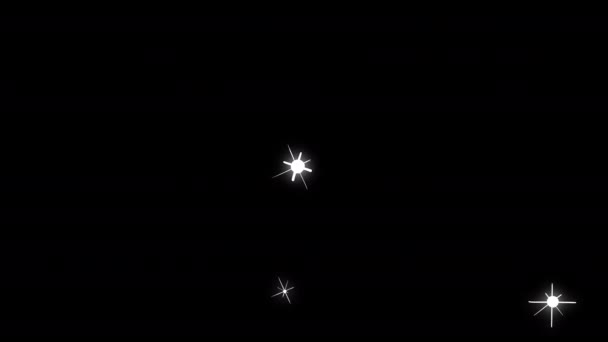 Shining Stars Black Screen Concept Sparkling Clean Surface Animation Effect — Video