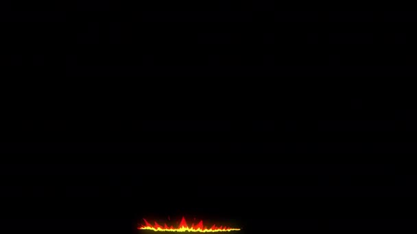 Мультфильм Взрыв Черном Экране Эффект Зажигания Разрушения Анимация Взрывной Волны — стоковое видео