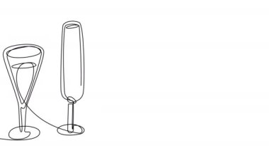 Cocktails of different shapes on a white background. Club Alcohol one line with place for text. The concept of relaxation in a bar or institution.