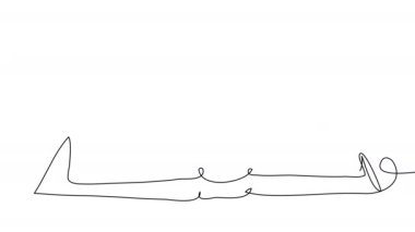 Beyaz arka plana karşı tek satırda kendini çizen büyük bir kitap. Minimalist tarzda kutsal kitap kavramı. Hisse senedi beyaz tahta video 4k alfa kanalı ile.