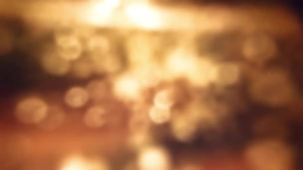 Rotating Golden Bokeh Pastel Colors Blurred Abstract Background Circles Defocused — Stock Video
