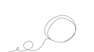 Beyaz arka planda pembe kulaklıkların kendi kendine çizimi. Müzik dinleme konsepti. Stock müzik aşığı videosu alfa kanallı 4k.