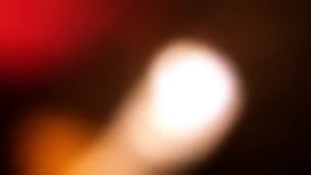 Размытое Освещение Движущаяся Лампочка Черном Фоне Абстрактная Дефокация Затухает Шумом — стоковое видео