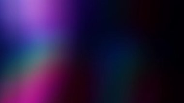 Bulanık neon ışıltısı ve gökkuşağı taşması. Odaklanmadan mavi soyut arkaplan. Üst üste koymak için renk noktası.