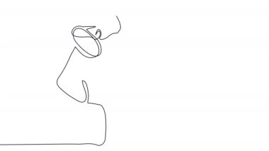 Beyaz ekranda altın bardakla kendi kendini çizen bir kazanan. 4K 'de alfa kanalı olan coşkulu bir sporcu. Stok videosu hedeflere ulaşıyor.