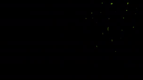 Animacja Zielonego Gazu Czarnym Ekranie Nieprzyjemny Zapach Efekt Pierdzenia Kreskówek — Wideo stockowe