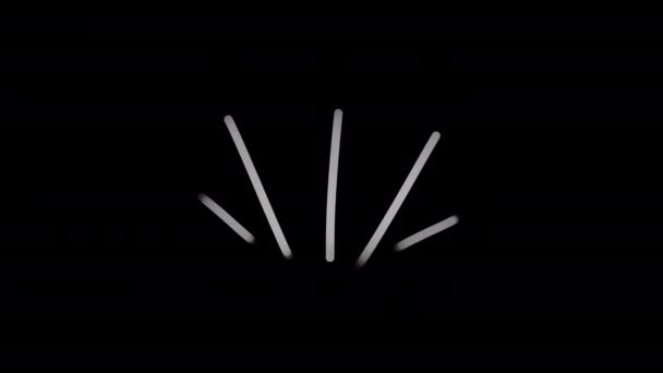 Анімація Акцентних Каракулів Чорному Екрані Концепція Пульсуючих Маленьких Штрихів Динамічна — стокове відео