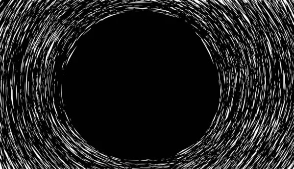 黑色背景上有白色笔迹的圆形框架 由刮痕纹理制成的矢量圈 — 图库矢量图片