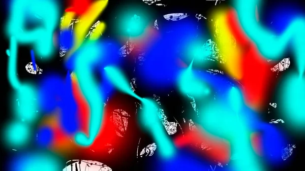 Яркие Размытые Цвета Черная Пятнистая Винтажная Текстура Неоновые Вспышки Граффити — стоковое фото