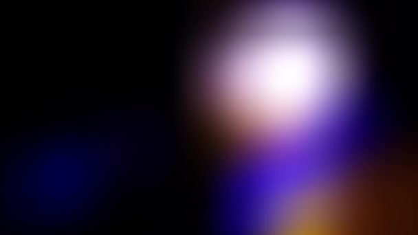 Розмитий Білий Ліхтар Блимаюча Поліцейська Сирена Чорному Тлі Простір Боке — стокове відео