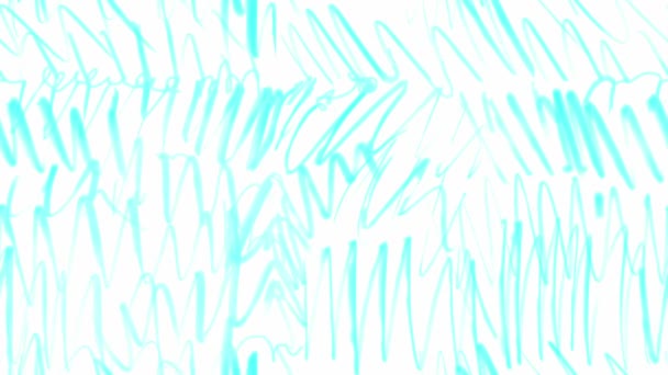 Les Traits Crayon Bleu Ressorts Déplacent Sur Fond Blanc Vidéo — Video