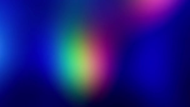 Ουράνιο Τόξο Ξεχειλίζει Μπλε Φόντο Απόθεμα Αφηρημένο Βίντεο Χρώμα Πρίσμα — Αρχείο Βίντεο
