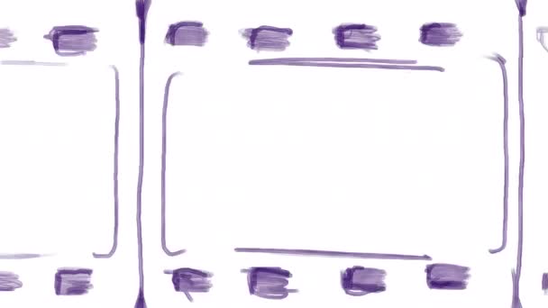 Keçeli Kalemle Beyaz Ekrana Çizilmiş Doodle Filmi Alfa Kanalı Ile — Stok video