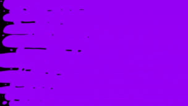 Поток Растворение Жидкости Черном Экране Анимация Перехода Эффектом Мультяшных Каракулей — стоковое видео