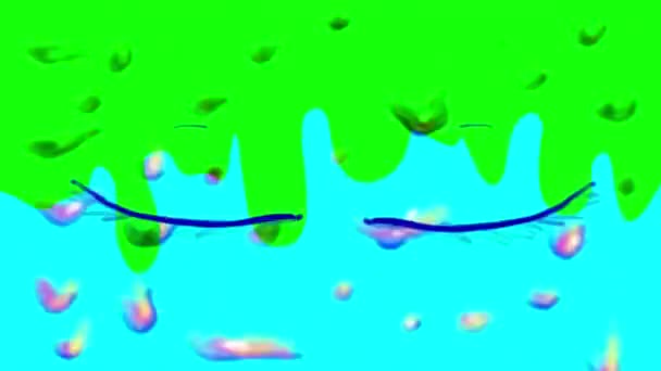 홀로그램 표면에 4K에서 깜박임과 색상의 애니메이션 — 비디오