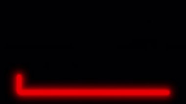 Siyah ekranda kırmızı ve mavi bir dikdörtgeni döndürmek. Soyut neon çerçeveli ışıltılı ve parıltılı stok animasyonu. 4K içinde alfa kanalı olan basit bir tasarım ve metin videosu.