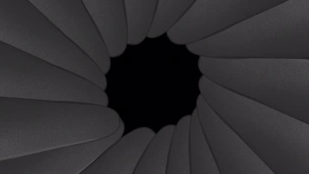 在黑色屏幕上闪现的相机快门动画 带有照片创作概念的视频转换 用一个用于改变屏幕的Alpha通道捕获4K中的瞬间 — 图库视频影像