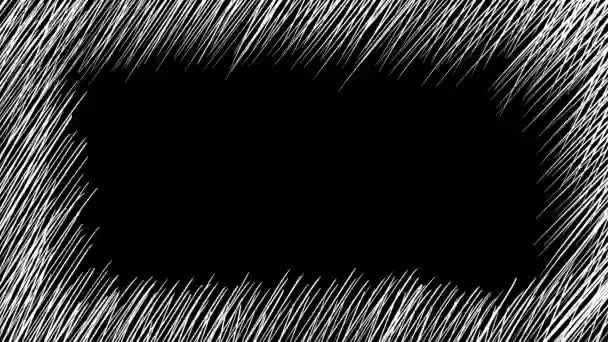 Białe Pociągnięcia Artystyczne Ramki Czarnym Ekranie Ręcznie Rysowana Animacja Dodawania — Wideo stockowe