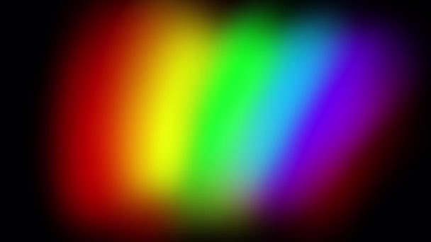 Jumping Rainbow Shimmer Black Screen Stock Effect Different Colors Overlay — Stock Video