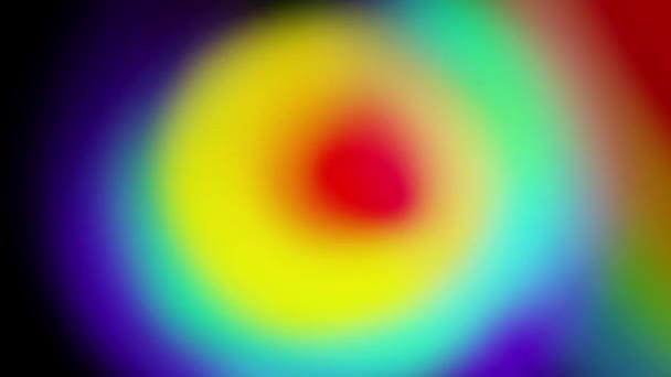 Μακρύ Οπτικό Εφέ Χρώματα Ουράνιο Τόξο Μαύρη Οθόνη Κινούμενο Σχέδιο — Αρχείο Βίντεο