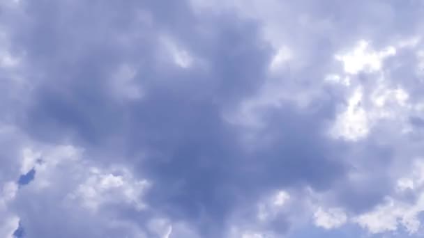 Stop Motion Mit Weißen Wolken Blauen Himmel Archivvideo Mit Schönen — Stockvideo