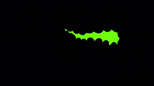 在绿色屏幕上带着牙齿动画吃饭 啮齿类动物在4K的表面上用 通道咬食的概念 有牙齿痕迹的视频转换 — 图库视频影像