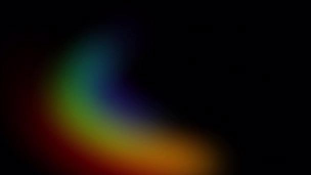 Μια Περιπλανώμενη Ακτίνα Ουράνιου Τόξου Μαύρη Οθόνη Prism Breaking Animation — Αρχείο Βίντεο