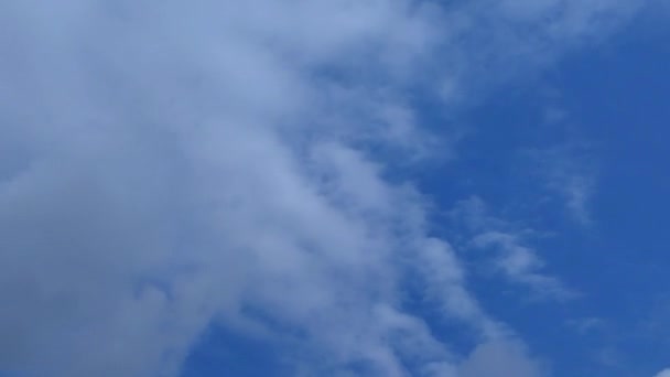 白い雲が青空を走っている時間の経過 美しい空とフルHdビデオをストック — ストック動画