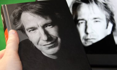 The Alan Rickman Diaries: Madly, Deeply. Stock Editory photo with book in hand. Kiev. Ukraine. 02.16.2024. clipart