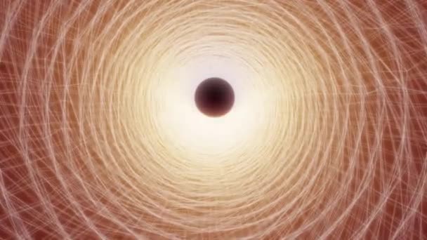 Animace Solárního Tunelu Bílou Síťovinou Vnější Prostor Geometrickým Designem Stock — Stock video