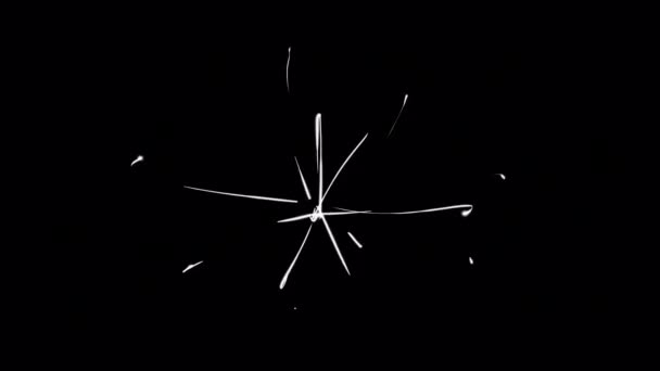 Велика Анімація Каракулями Білими Лініями Чорному Екрані Стокова Анімація Абстрактними — стокове відео